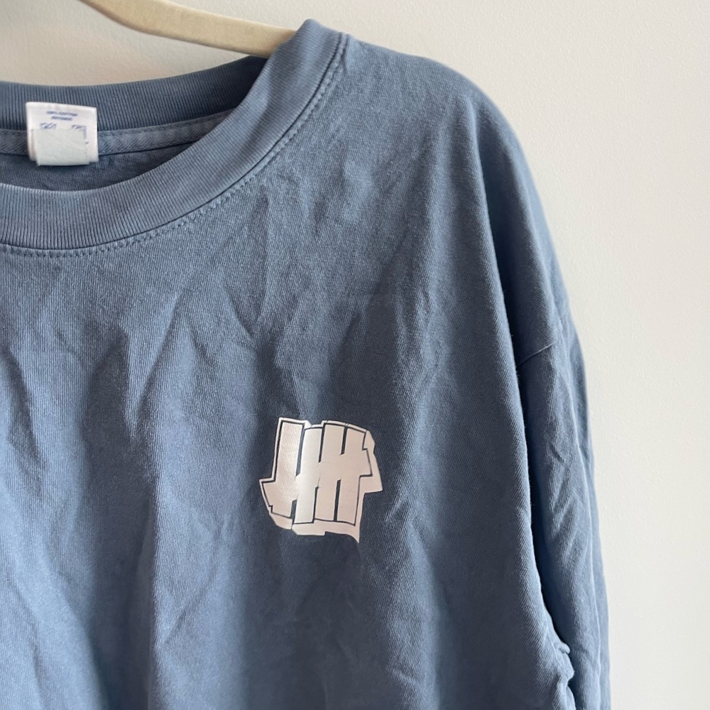 Undefeated Blue Long Sleeve Shirt with Logo - Picture 2 of 5